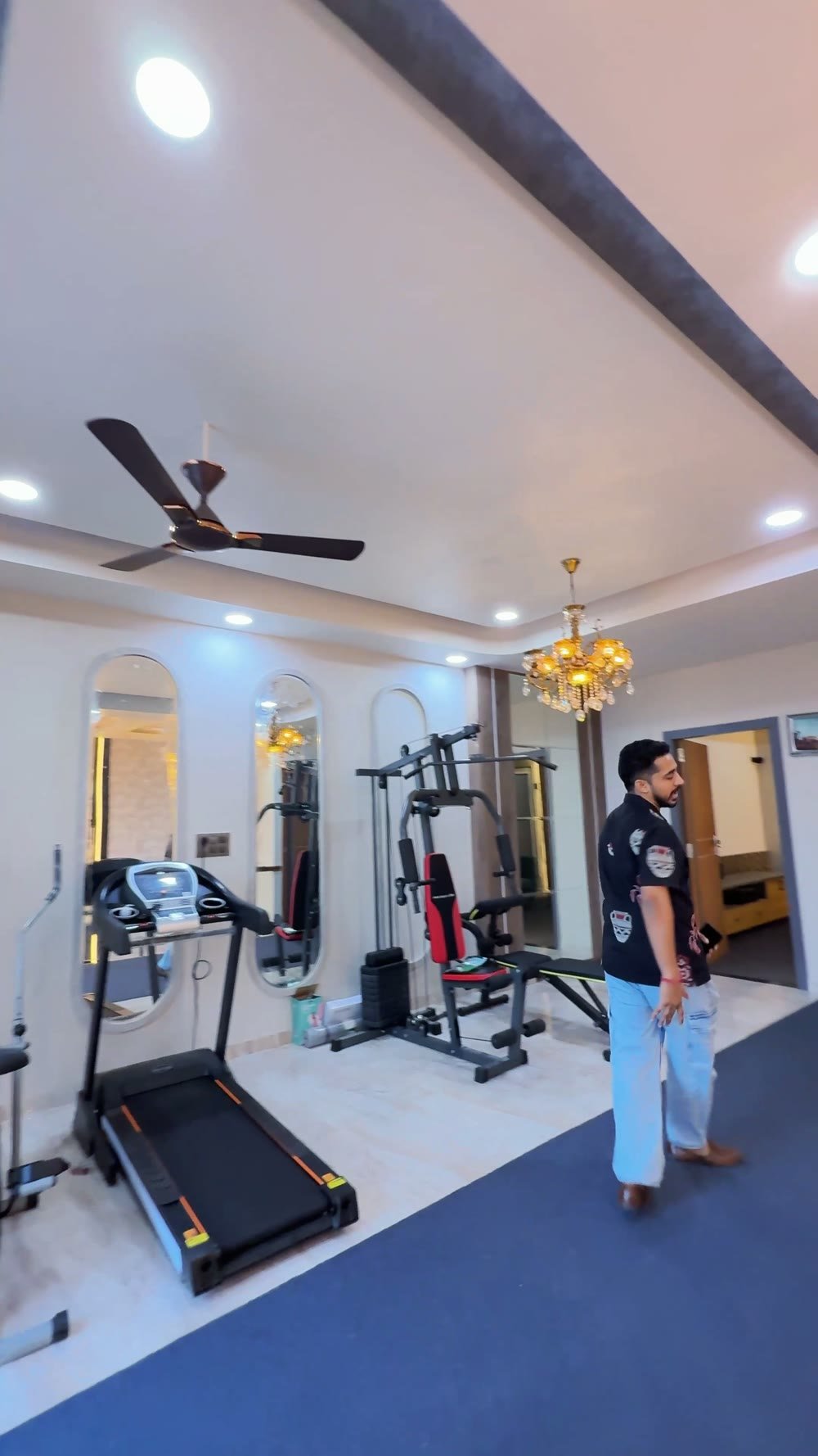 Home gym inside 4 BHK kothi Jaipur